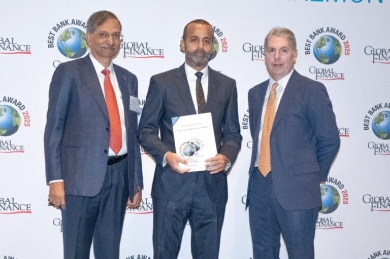 Khaled Al-Shamlan receiving one of the awards.