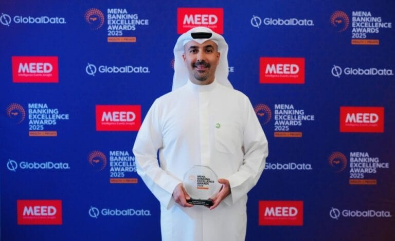 DUBAI: Executive Manager of Private Banking and Wealth Management at KFH, Naser Abdullah Al-Sanousi, receives the MEED MENA Most Innovative Private Bank Award.